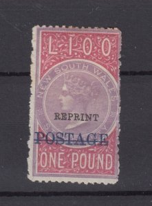 New South Wales QV 1885 £1  Postage O/P  SG242 MH BP9480