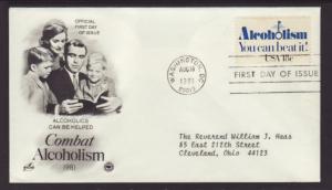 US Alcoholism 1981 PCS Typed FDC BIN