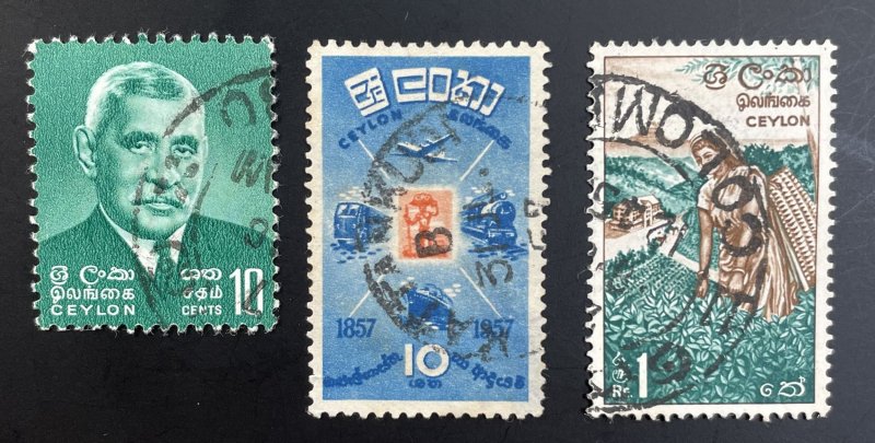 Ceylon LOT #228,280,279d,284,307,308,320,329,335,340,341,362,379,390 Used
