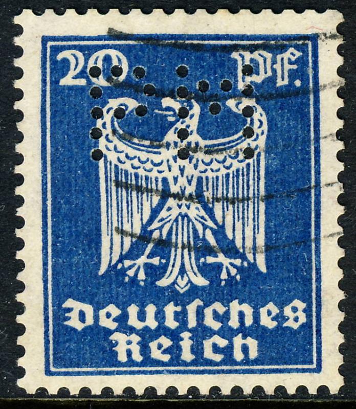 ALLEMAGNE / DEUTSCHLAND - 1924 Mi.358 mit FIRMENLOCHUNG  PM  gebraucht