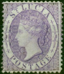 St Lucia 1876 (6d) Mauve SG17 Fine MM