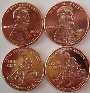 2009 P & D Formative Years Cents from Mint Rolls - (5523)