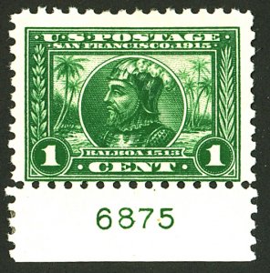 U.S. #401 MINT PL# SINGLE OG LH