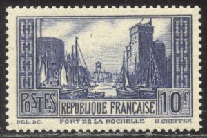 FRANCE #252 Mint NH - 1931  10fr La Rochelle, Ty III