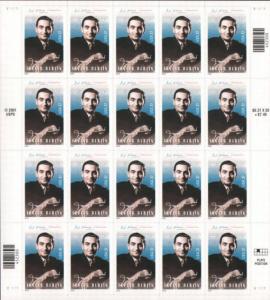 2002 37c Irving Berlin Songwriter, God Bless America Scott 3669 Mint Sheet of 20