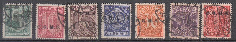 Upper Silesia - 1920 overprinted official set 21 Type III Mi# 1/7 (9474)