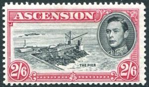 ASCENSION-1944 2/6 Black & Deep Carmine Perf 13 Sg 45c MOUNTED MINT V26411