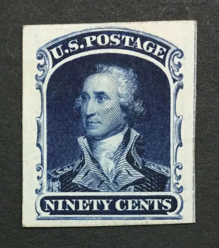 MOMEN: US #47P4 PLATE PROOF ON CARD #25801