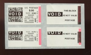 CVPT8 ERROR Var Machine Set Up & Test Label Computer Vended Postage Block Stamps