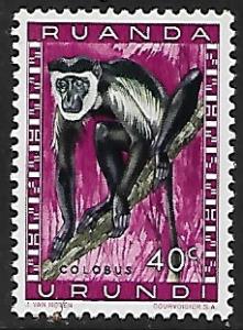 Ruanda Urundi # 139 - Colobus - MLH