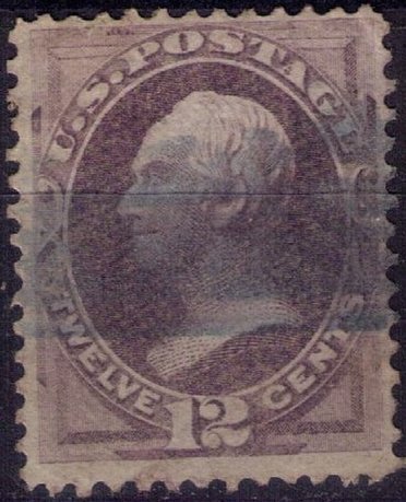 US Sc 151 Used 12c Dull Violet Banknote F-VF