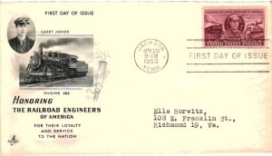 #993 Railroad Engineers – Artcraft Cachet