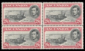 Ascension #47 Cat$120, 1944 2sh6p carmine, block of four, never hinged