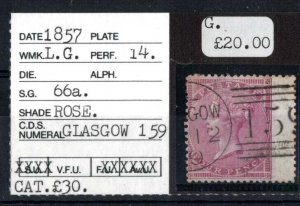 GB 1955 4d rose large garter very fine used wing margin, crisp cancel