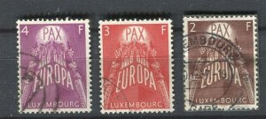 LUXEMBOURG; 1957 early Europa issue fine used SET