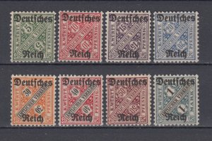 WWI  Third Reich Service Stamps  Full Set  Michel 57/64 MLH
