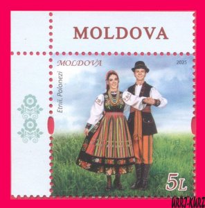 MOLDOVA 2025 Folk National Traditional Costumes Poland Polish Ethnicity 1v MNH