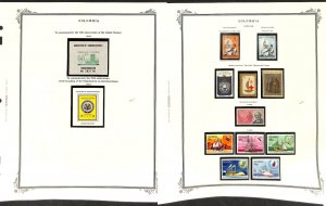 Columbia Stamp Collection on 40 Scott Specialty Pages, 1960-1993 (BC)