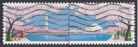 #4651-4652 (45c Forever) Cherry Blossom Centennial Pair 2012 Used