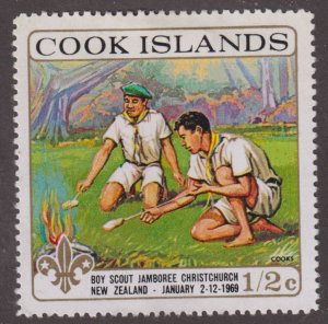 Cook Islands 248 Cooking Over Campfire 1969