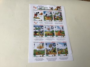 Republic Du Mali Walt Disney Mickey ABC mint never hinged stamps sheet Ref 55148