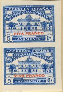 ESPAGNE / SPAIN / ESPAÑA AYAMONTE (Huelva) PAIR 5c Sofima #8s Emisiones Locales