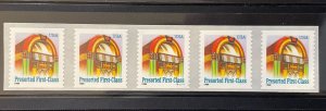 US PNC5 25c Jukebox Presorted Stamp Sc# 2912A Plate S11111 MNH w/ Control Number