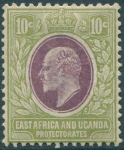 Kenya Uganda and Tanganyika 1907 SG37 10c lilac and pale olive KEVII MLH (amd)