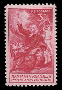 # 1073 MINT NEVER HINGED BENJAMIN FRANKLIN VF+