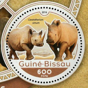 Rhinoceros Stamp Rhino Ceratotherium Simum S/S MNH #8823-8827 