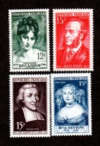 France # 641-642,644,646 Mint!