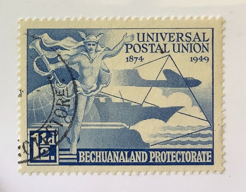 Bechuanaland Protectorate 1949 Scott 149 used - 1.½p, 75th  Anniv of the UPU