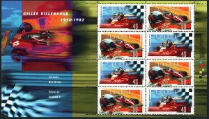 SC#1648b 15th Death Anniversary of Gilles Villeneuve Sheet of Eight (1996) MNH