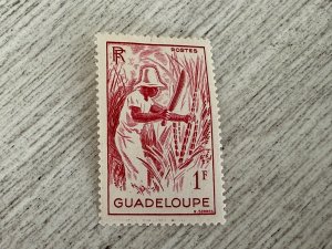 Guadeloupe #193 MH, Cutting Sugar Cane, 1f, 2024 SCV $1.00