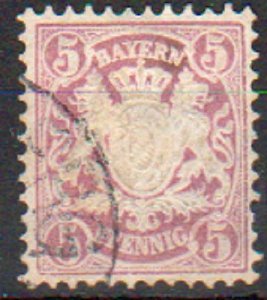 Mi: 45a   Used   1878  Cat  €  30.00  bavaria