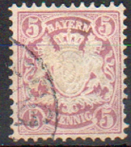 Mi: 45a   Used   1878  Cat  €  30.00  bavaria