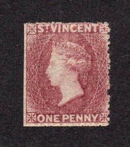 St. Vincent stamp #2, MH NG, Queen Victoria,   CV $60.00