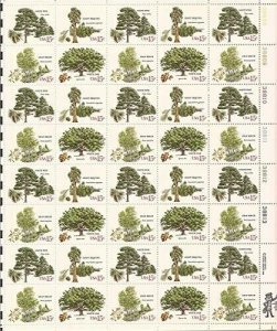 American Trees Sheet of Forty 15 Cent Postage Stamps Scott 1764-67a