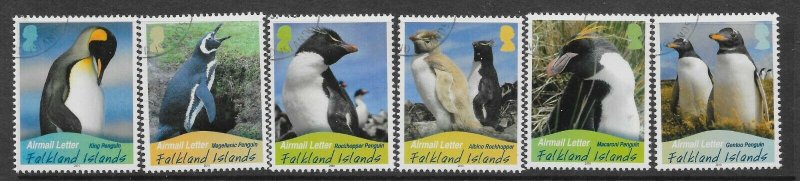 FALKLAND ISLANDS SG1174/9 2010 BREEDING PENGUINS SET USED