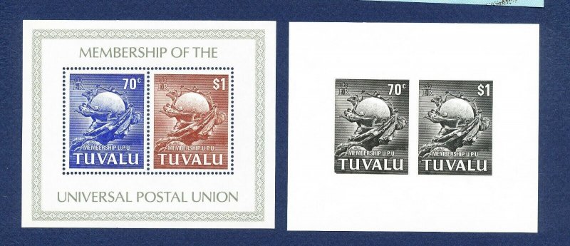 TUVALU - Scott 165a - FVF MNH S/S & imperf proof - UPU - 1981