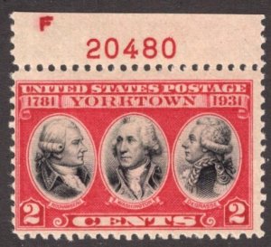 United States Scott #703 MINT W/P# NH OG. bold color nice stamp.