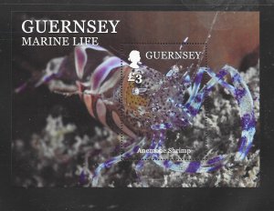 FISH - GUERNSEY #1266 ANEMONE SHRIMP S/S MNH
