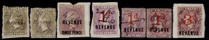 ST. VINCENT QV SG, REVENUES GROUP BAREFOOT 9 X2, 16, 23 X3, 24, USED. Cat £27.