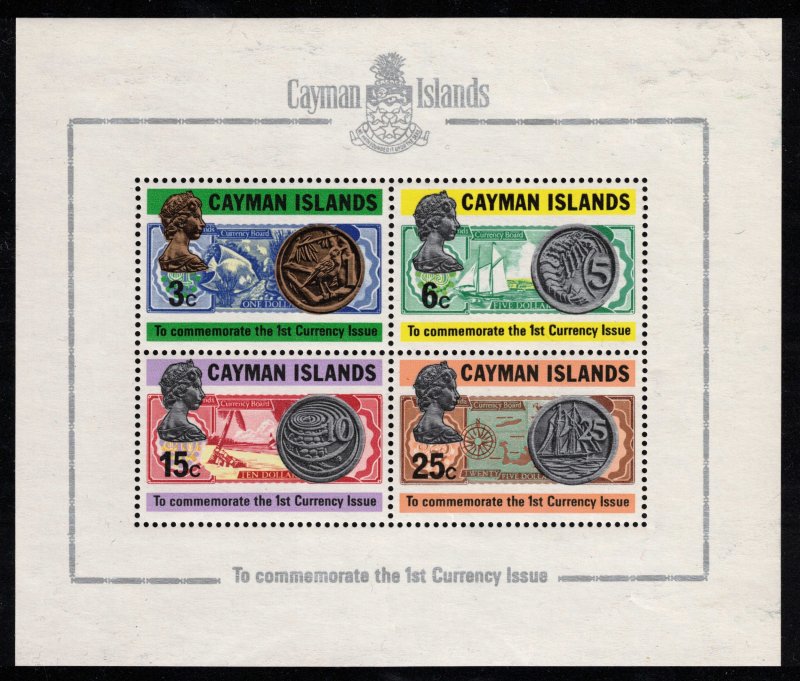 CAYMAN ISLANDS - First Currency Issue - Mini Sheet 1973 MS323