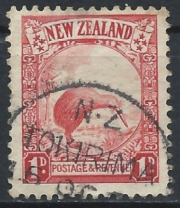 New Zealand 1936 - 1d Kiwi wmk Multiple - SG578 used