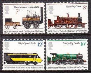 Great Britain 749-752 Trains MNH VF