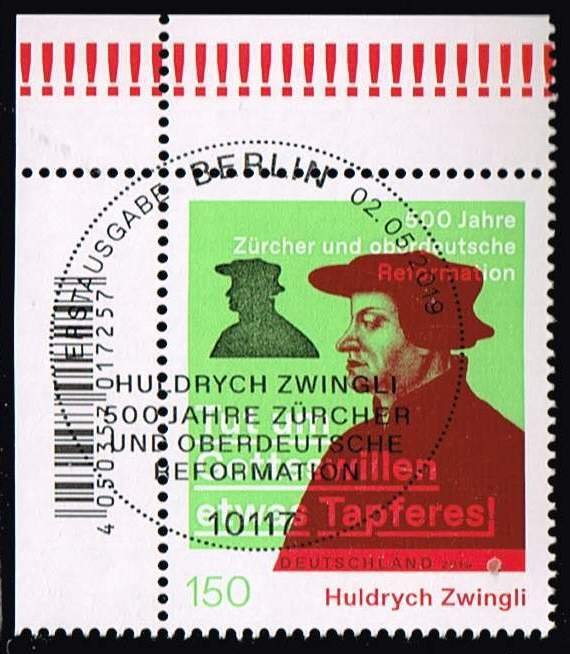 Germany 2019, Sc.#3099 used Huldrych Zwingli Reformation
