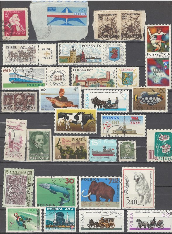 COLLECTION LOT # 35 POLAND 94 STAMPS CLEARANCE