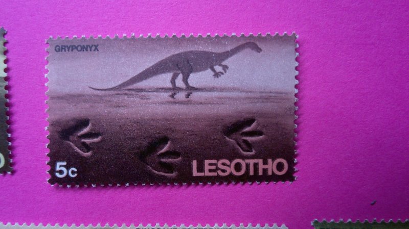 Lesotho 1970 Dinosaur Tracks Scott# 75-79 Complete XF Mint NH Set of 5