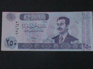 ​IRAQ CENTRAL BANK OF IRAQ-250 DINARS-UN- CIRCULATED BANK NOTE-VF- PRESIDENT